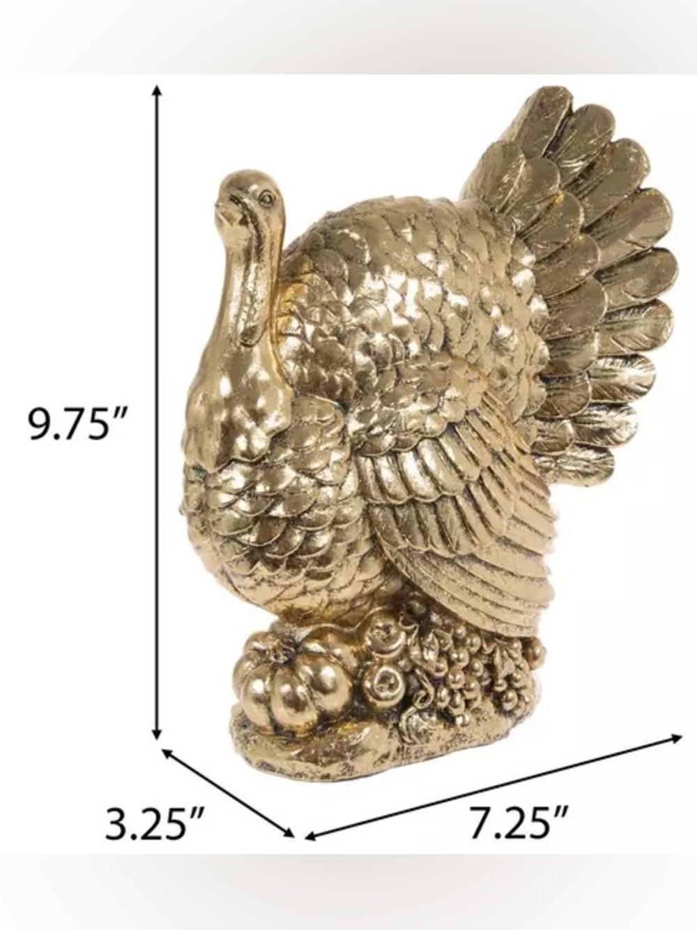 Metallic Turkey Figurine - Picture 2 of 3